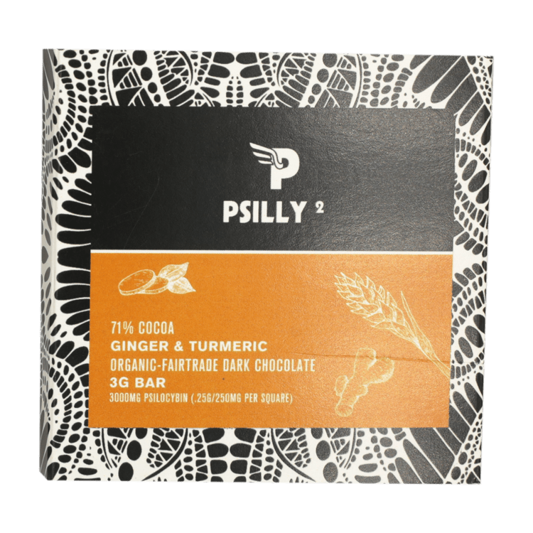 Psilly – Dark Chocolate Bar – Ginger & Turmeric